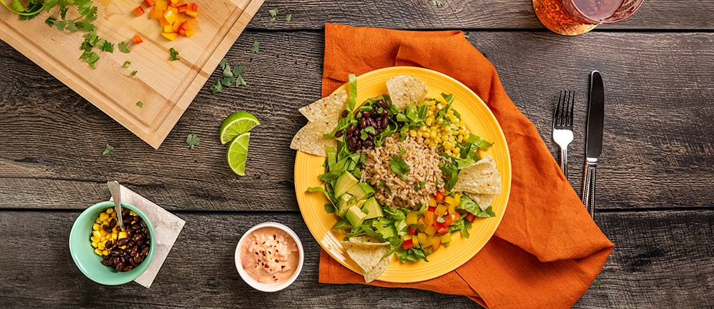 Black bean taco salad