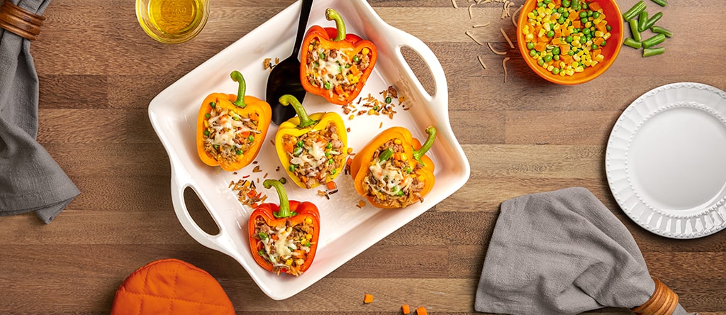 Wild stuffed sweet peppers