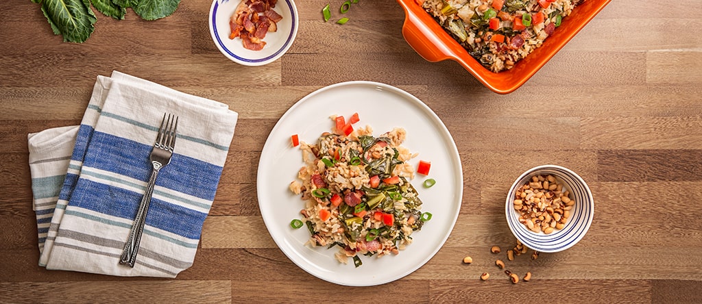 Hoppin john on a plate